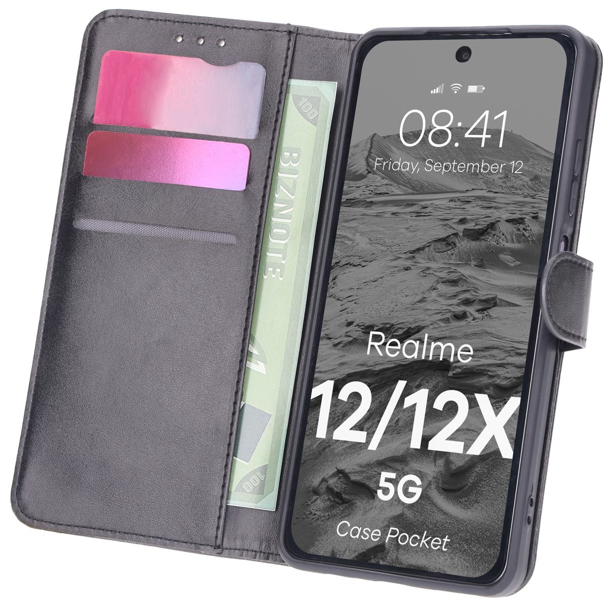 Husa cu clapă Bizon Case Pocket pentru Realme 12 / 12x