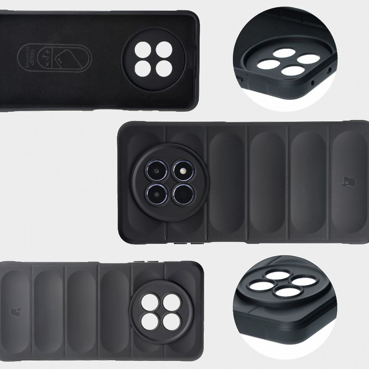 Microfiber lining, grooves on the back, and reinforced corners in Bizon Case Tur case