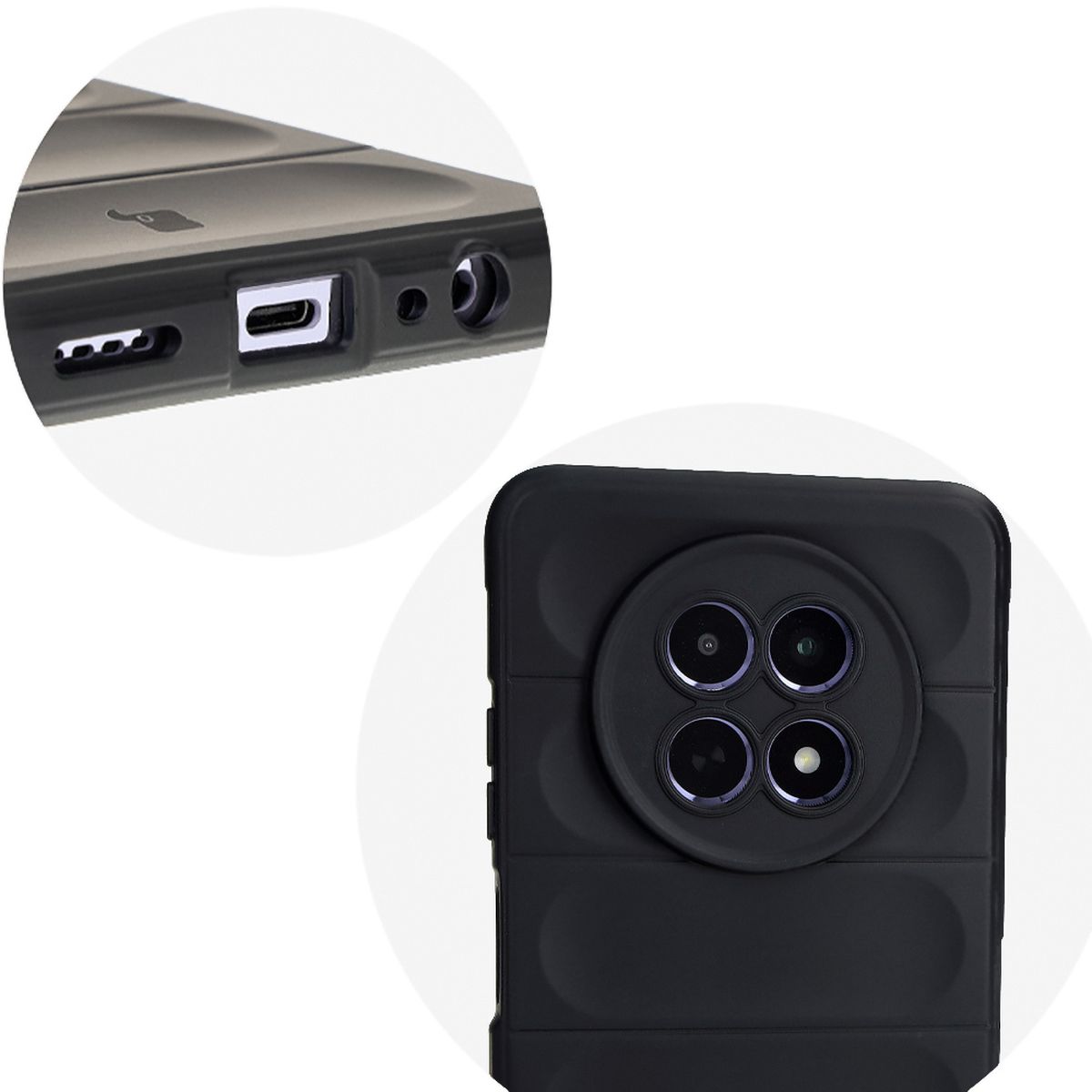 Precise cutouts and compatibility with wireless charging in Bizon Case Tur case