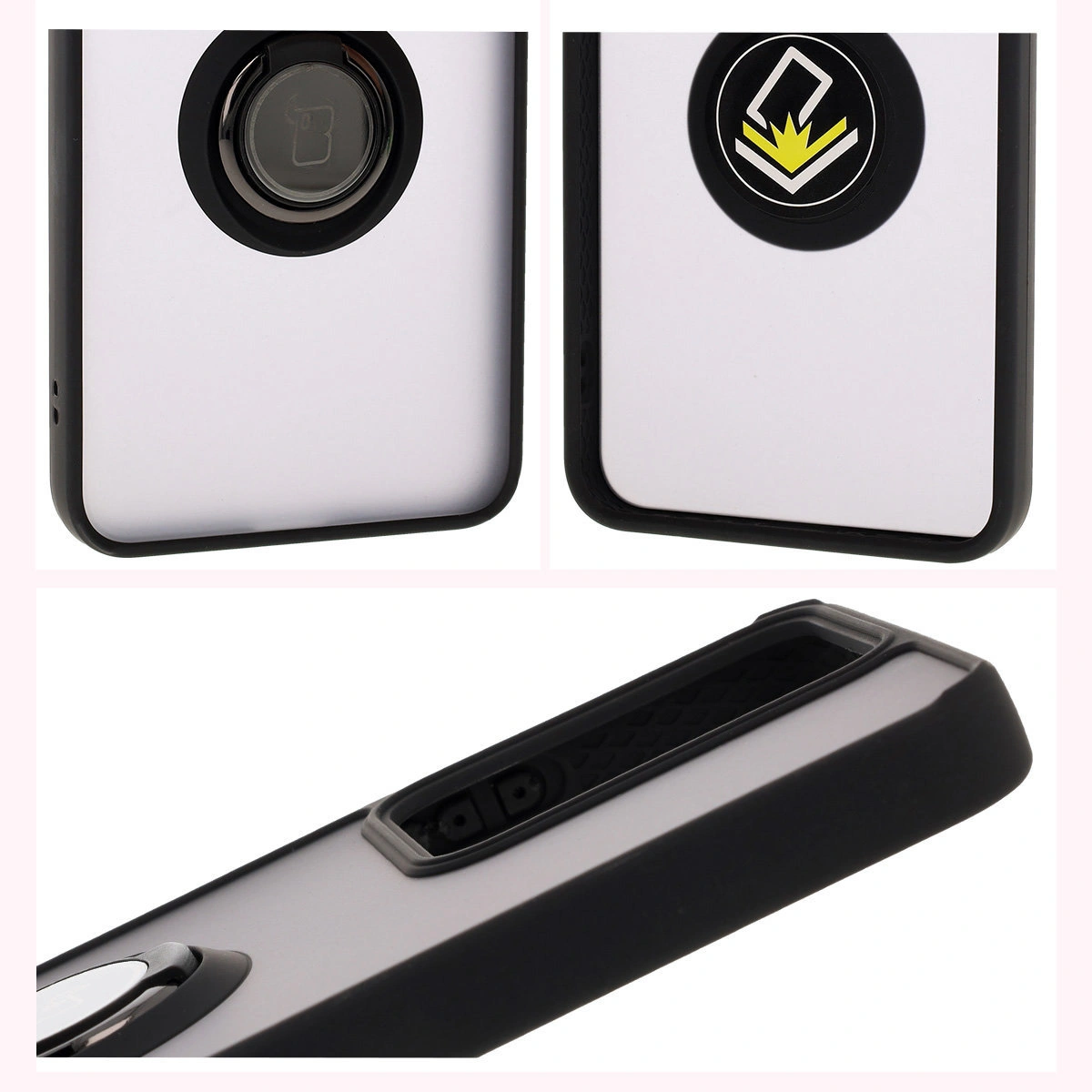 Features of the Bizon Case Hybrid Ring for Realme 14 5G / Realme 14T 5G: anti-slip frame and matte design