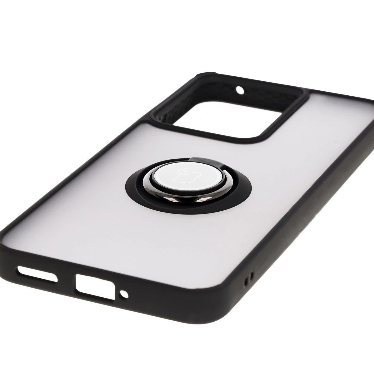 Precise cutouts, integrated covers, and lanyard cutout in Bizon Case Hybrid Ring for Realme 14 5G / Realme 14T 5G