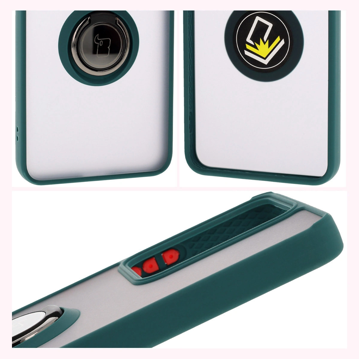 Features of the Bizon Case Hybrid Ring for Realme 14 5G / Realme 14T 5G: non-slip frame and matte design