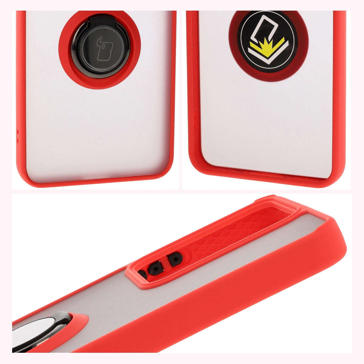 Features of Bizon Case Hybrid Ring for Realme 14 5G / Realme 14T 5G: non-slip frame and matte design