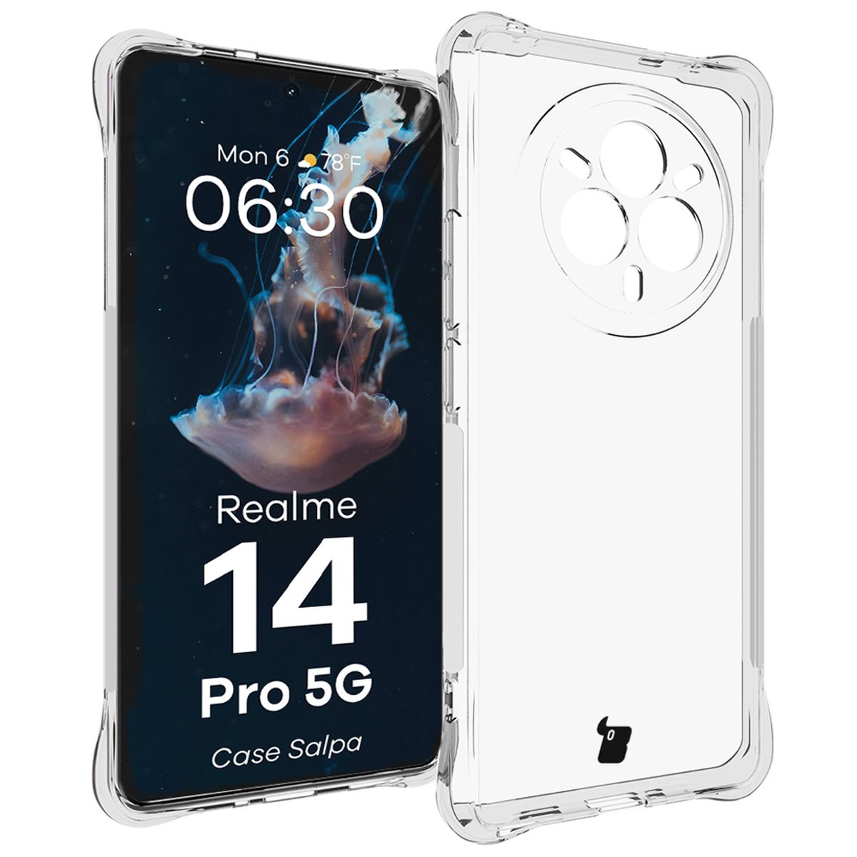 Etui transparent Bizon Case Salpa pentru Realme 14 Pro 5G