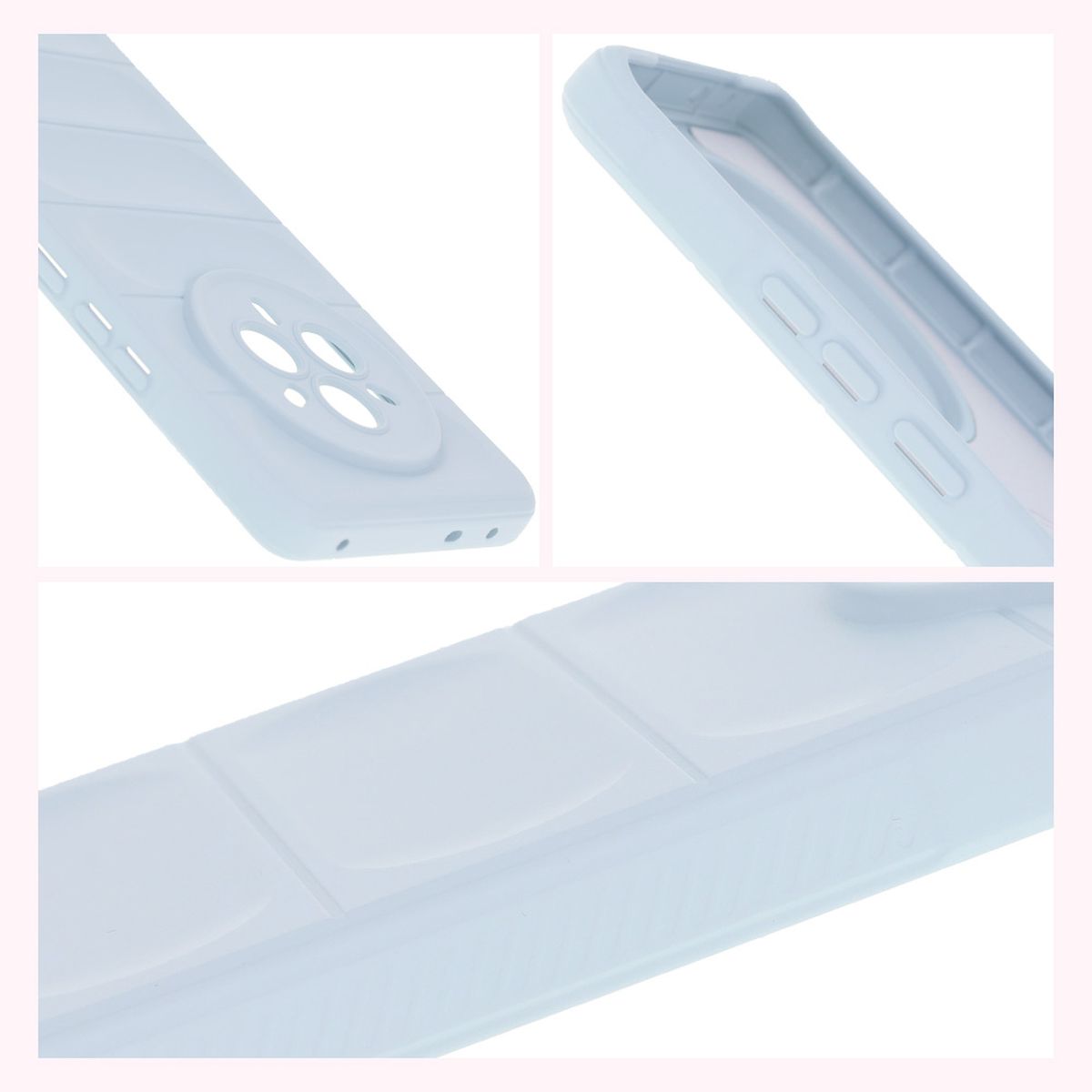 Textured sides and raised edges for the screen and camera in Bison Case Tur