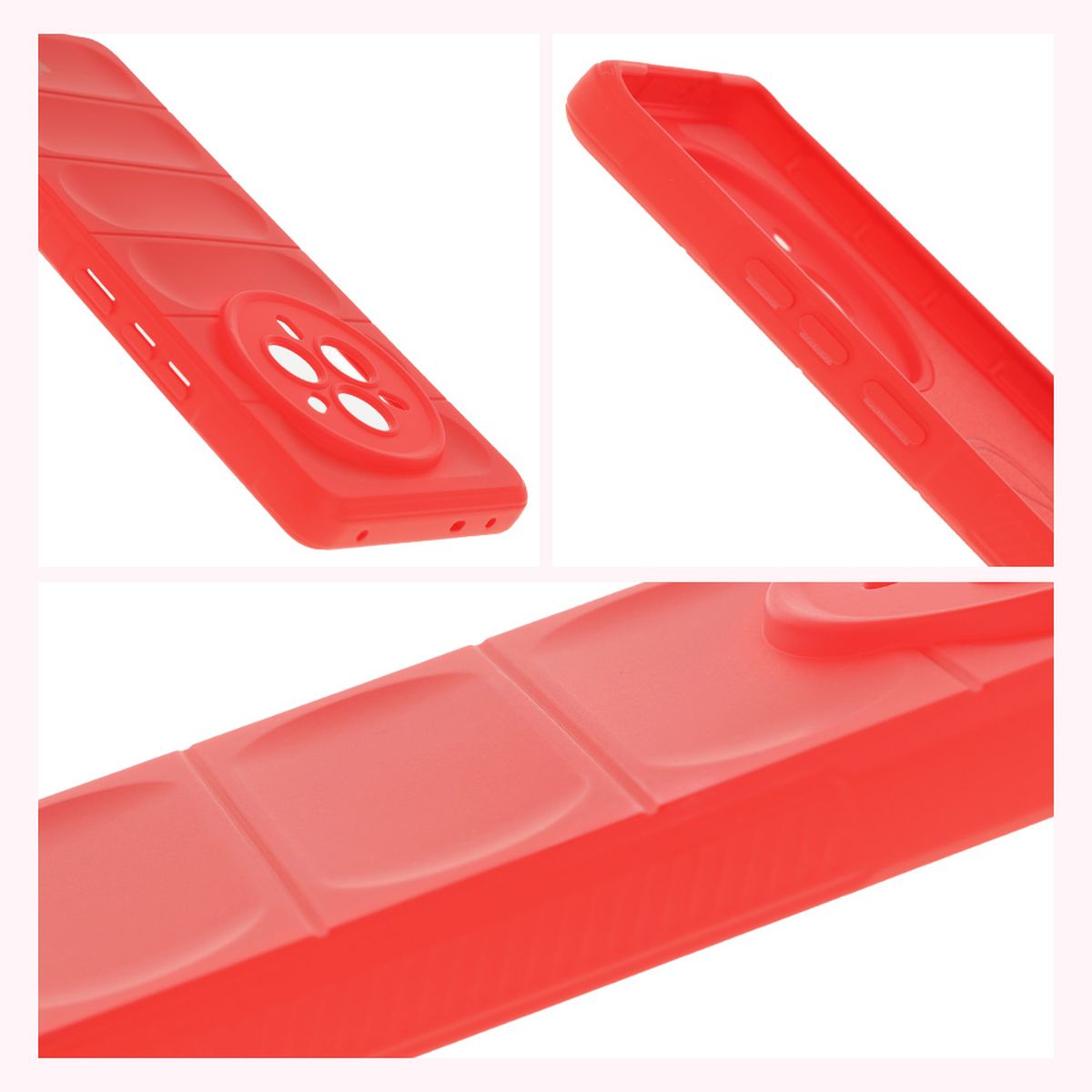 Textured sides and raised edges of the screen and camera in Bison Case Tur