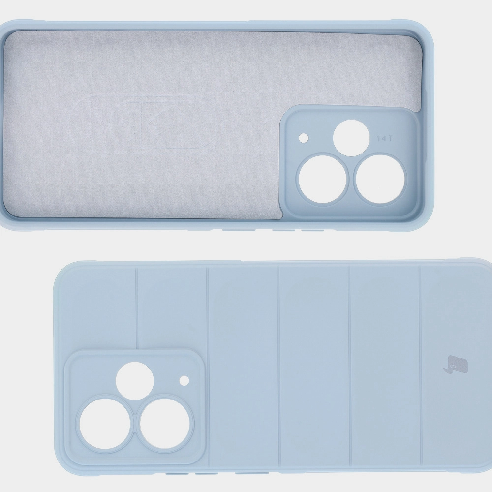 Mikrofaser-Futter, Vertiefungen auf der Rückseite und verstärkte Ecken in der Bizon Case Tur für Realme 14T 5G