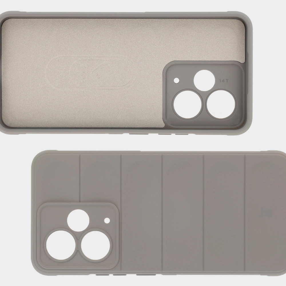 Microfiber lining, grooves on the back, and reinforced corners in the Bison Case Tur for Realme 14T 5G