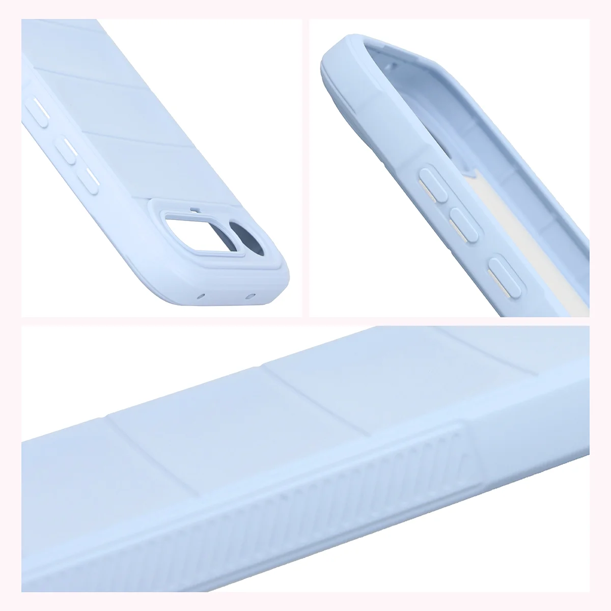 Textured sides and raised edges of the screen and camera in the Bizon Case Tur for Realme 16 5G