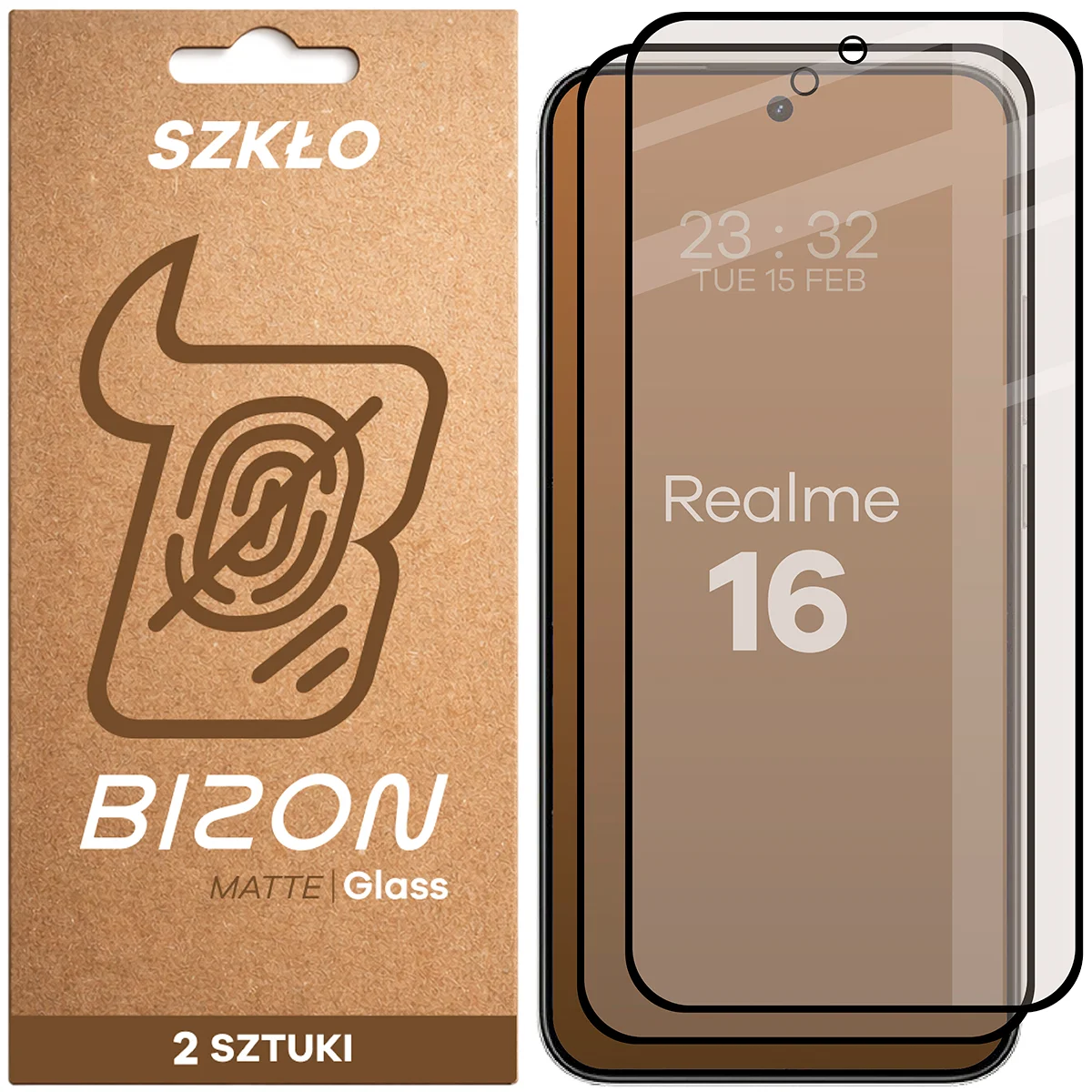 Matt üveg a Bizon Glass Matte Duo a Realme 16 5G-hez, 2 darab