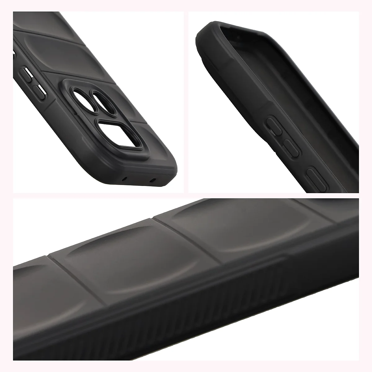 Textured sides and raised edges of the screen and camera in the Bison Case Tur for Realme 16 Pro 5G