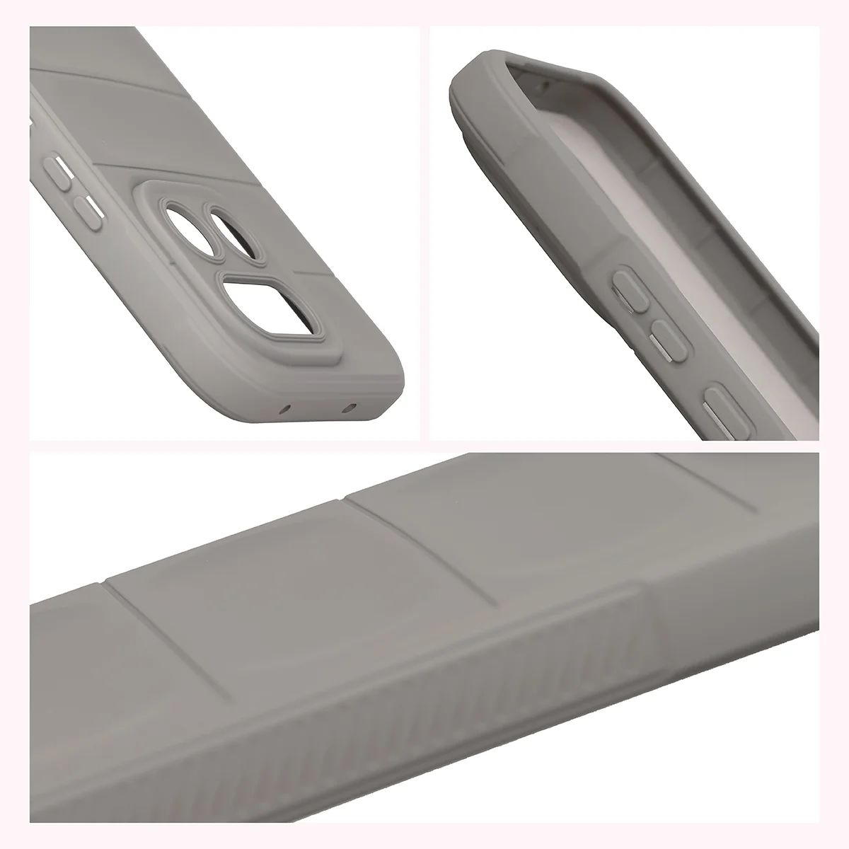 Textured sides and raised edges of the screen and camera in the Bizon Case Tur for Realme 16 Pro 5G