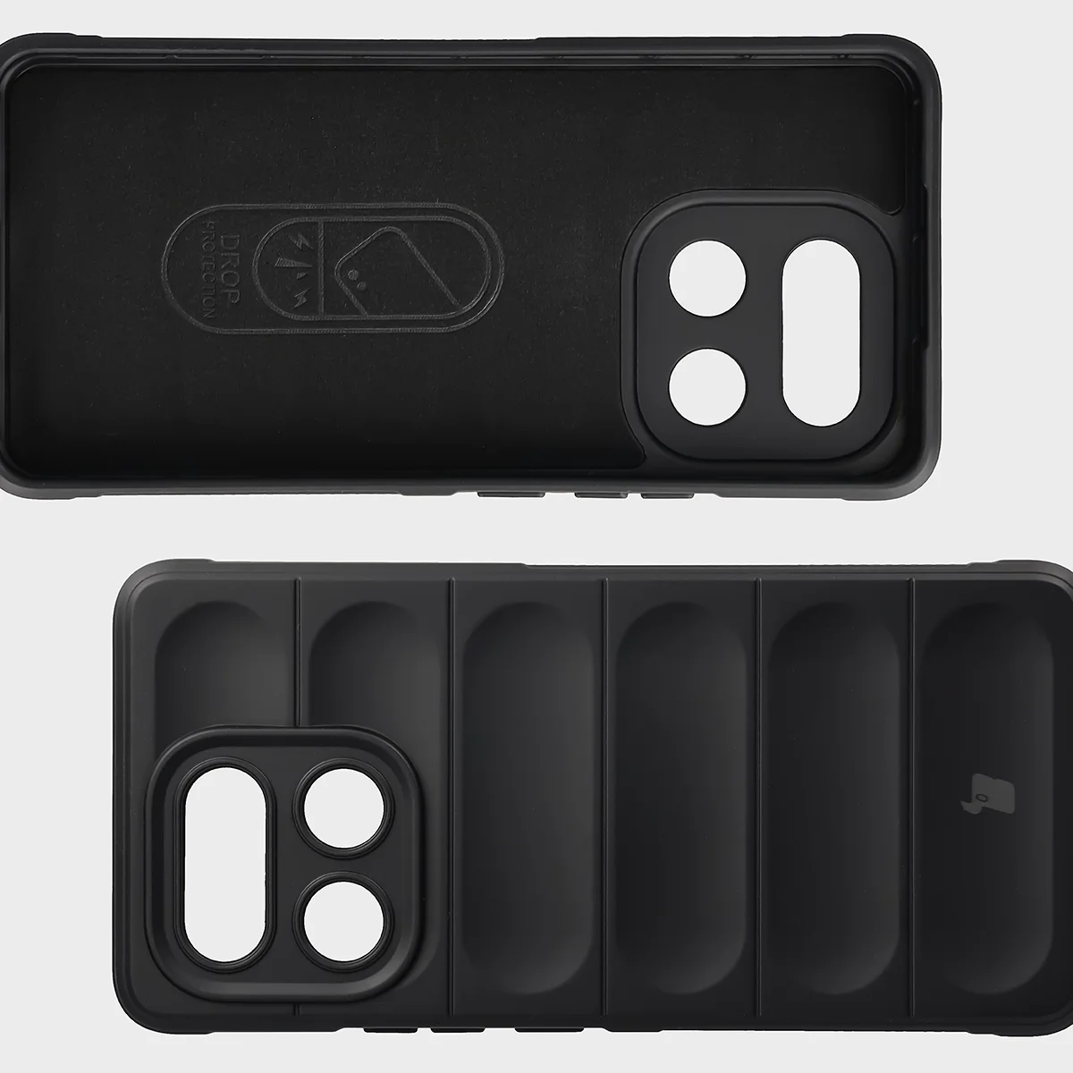 Wyściółka z mikrofibry, wyżłobienia na pleckach i wzmocnione narożniki w etui Bizon Case Tur do Realme 16 Pro Plus 5G