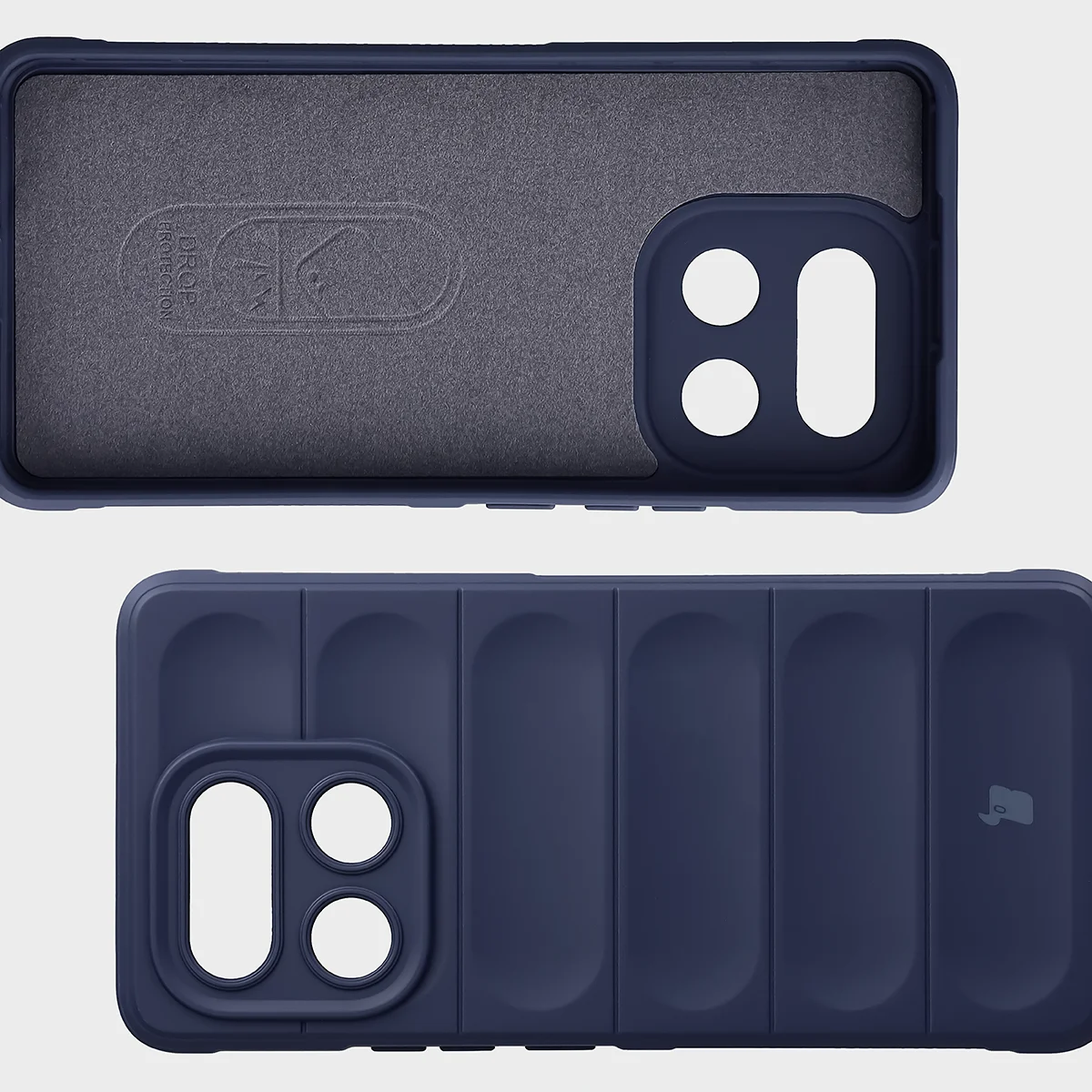 Wyściółka z mikrofibry, wyżłobienia na pleckach i wzmocnione narożniki w etui Bizon Case Tur do Realme 16 Pro Plus 5G