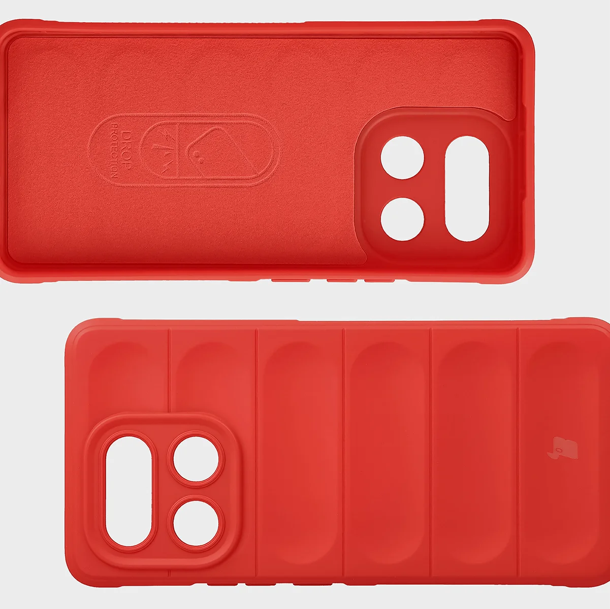 Wyściółka z mikrofibry, wyżłobienia na pleckach i wzmocnione narożniki w etui Bizon Case Tur do Realme 16 Pro Plus 5G