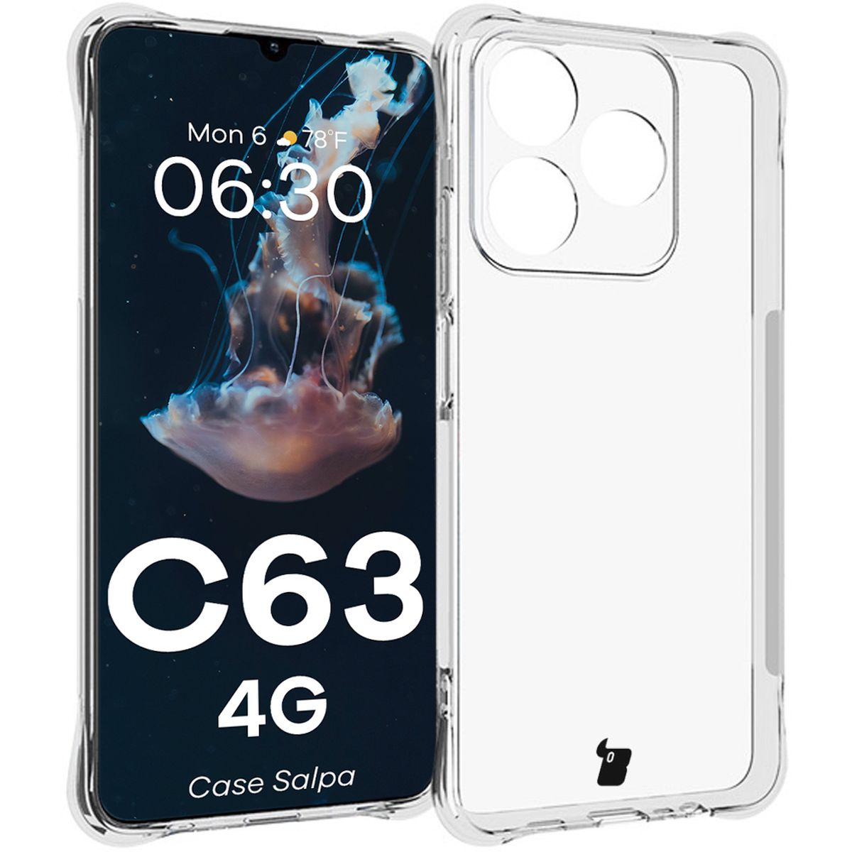 Flexible Bizon Case Salpa case for Realme C63 4G, transparent