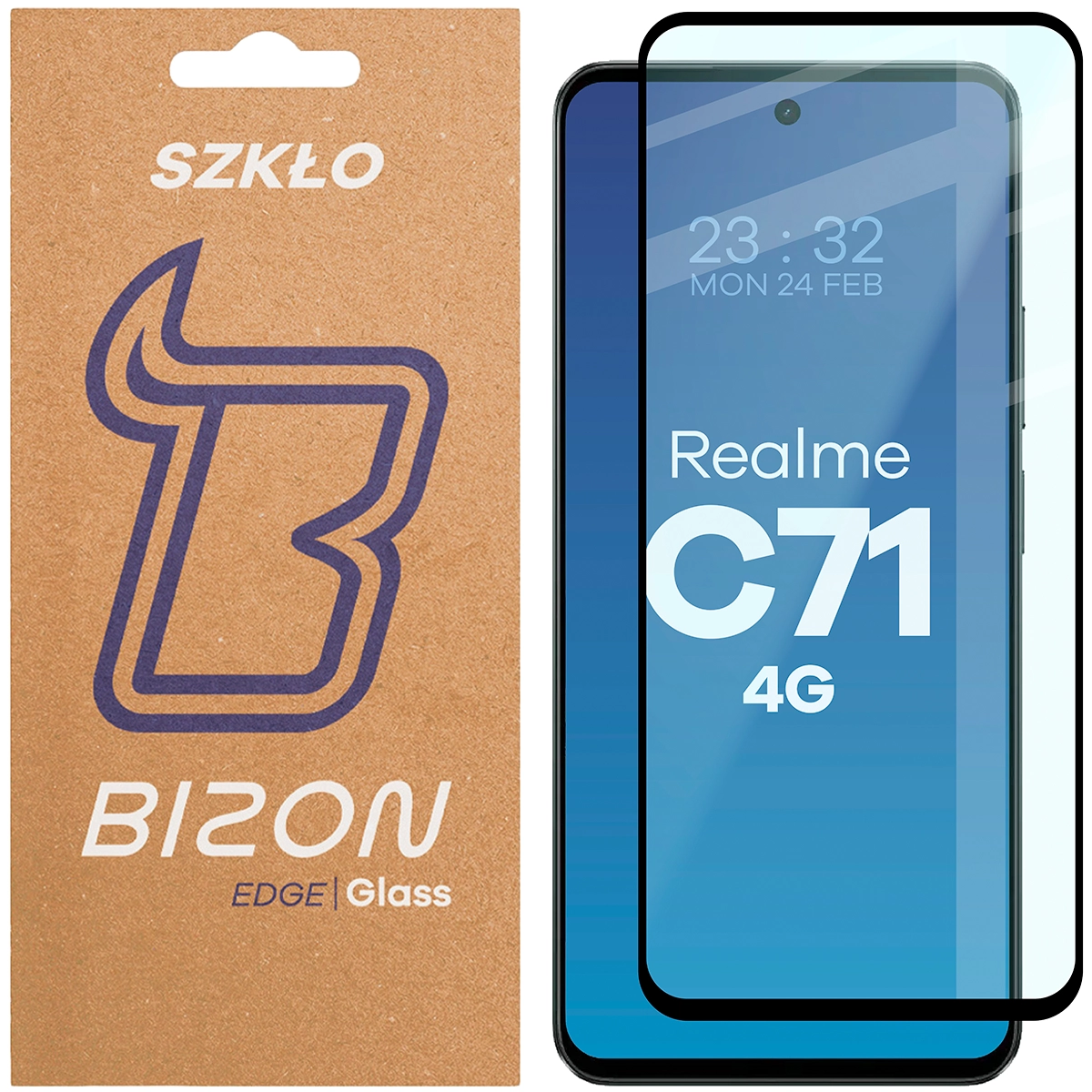 Szkło hartowane na cały ekran Bizon Glass Edge 2 dla Realme C71 4G