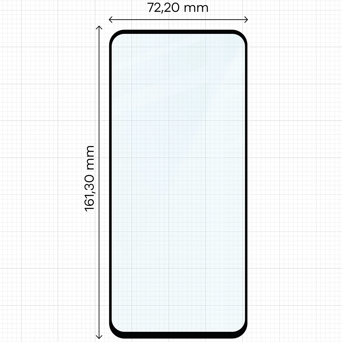Wymiary szkła Bizon Glass Edge Duo do Realme C71 4G