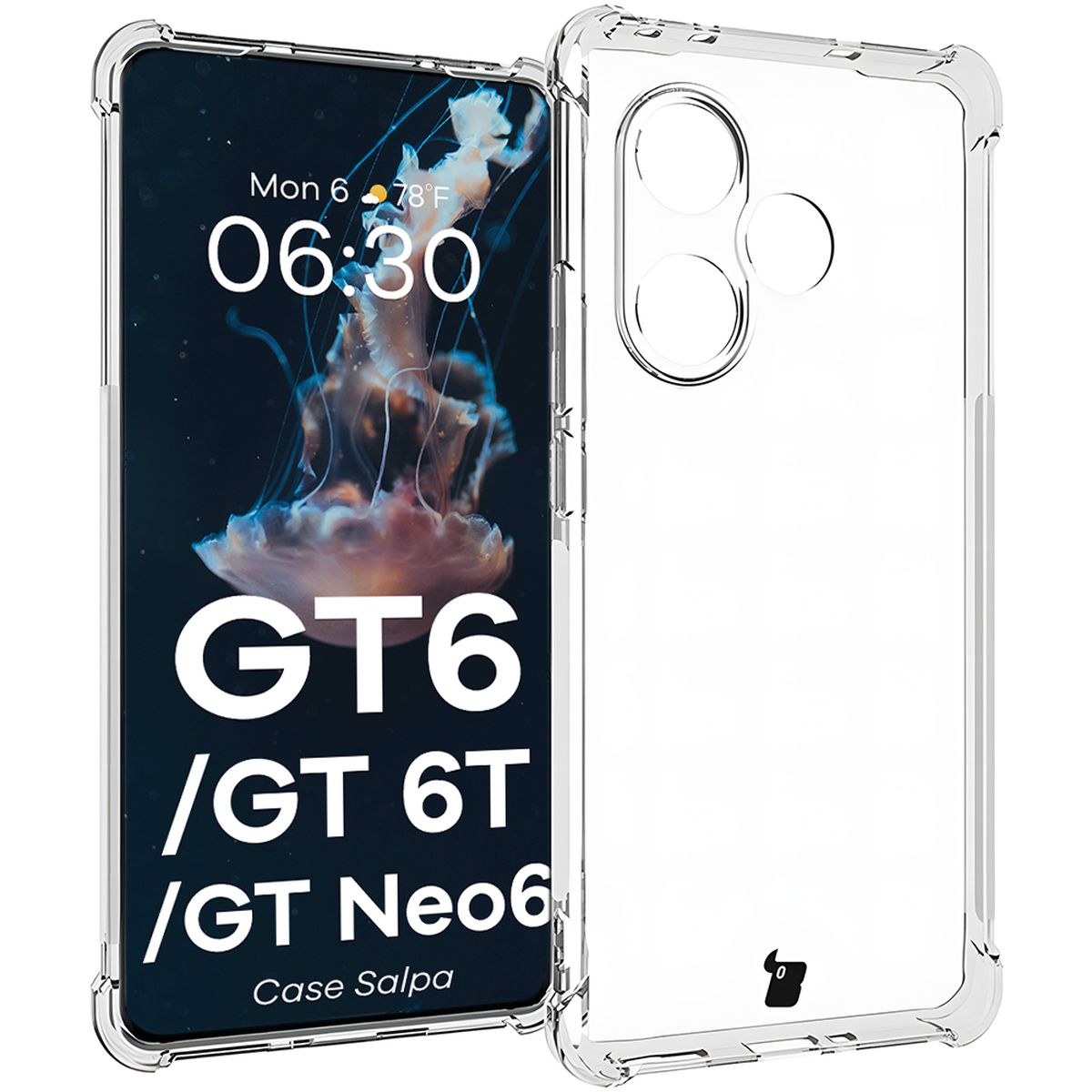 Transparent Bizon Case Salpa for Realme GT 6 / GT 6T / GT Neo 6 / GT Neo 6 SE