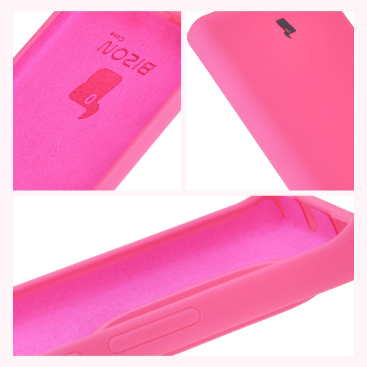 Bizon Soft Case construction: integrated covers, raised edges, and microfiber padding