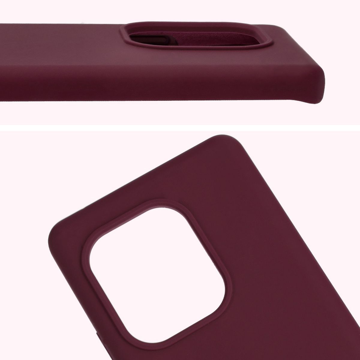 Zbliżenie na wycięcie na obiektywy w etui Bizon Soft Case