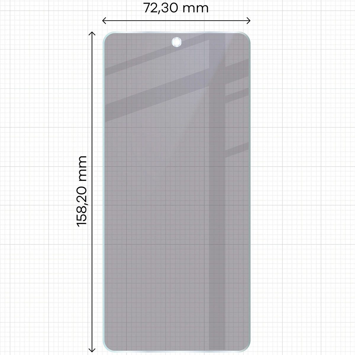 Wymiary szkła Bizon Glass Mule Shadow do Realme GT 7T