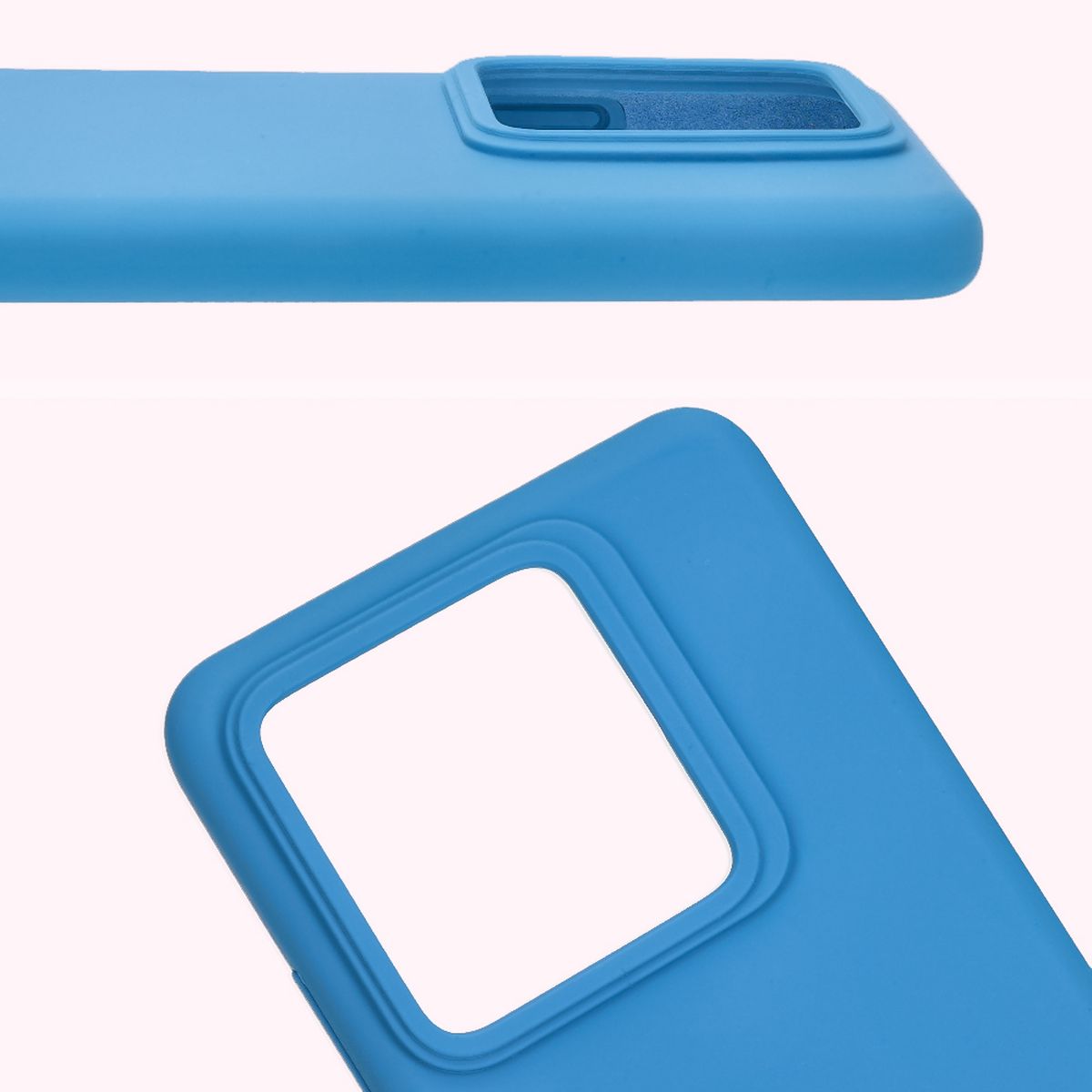 Close-up of the lens cutout in the Bison Soft Case