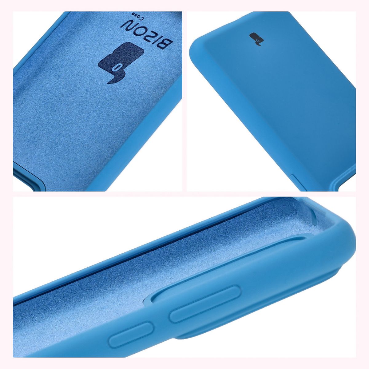 Bison Soft Case construction: integrated covers, raised edges, and microfiber padding