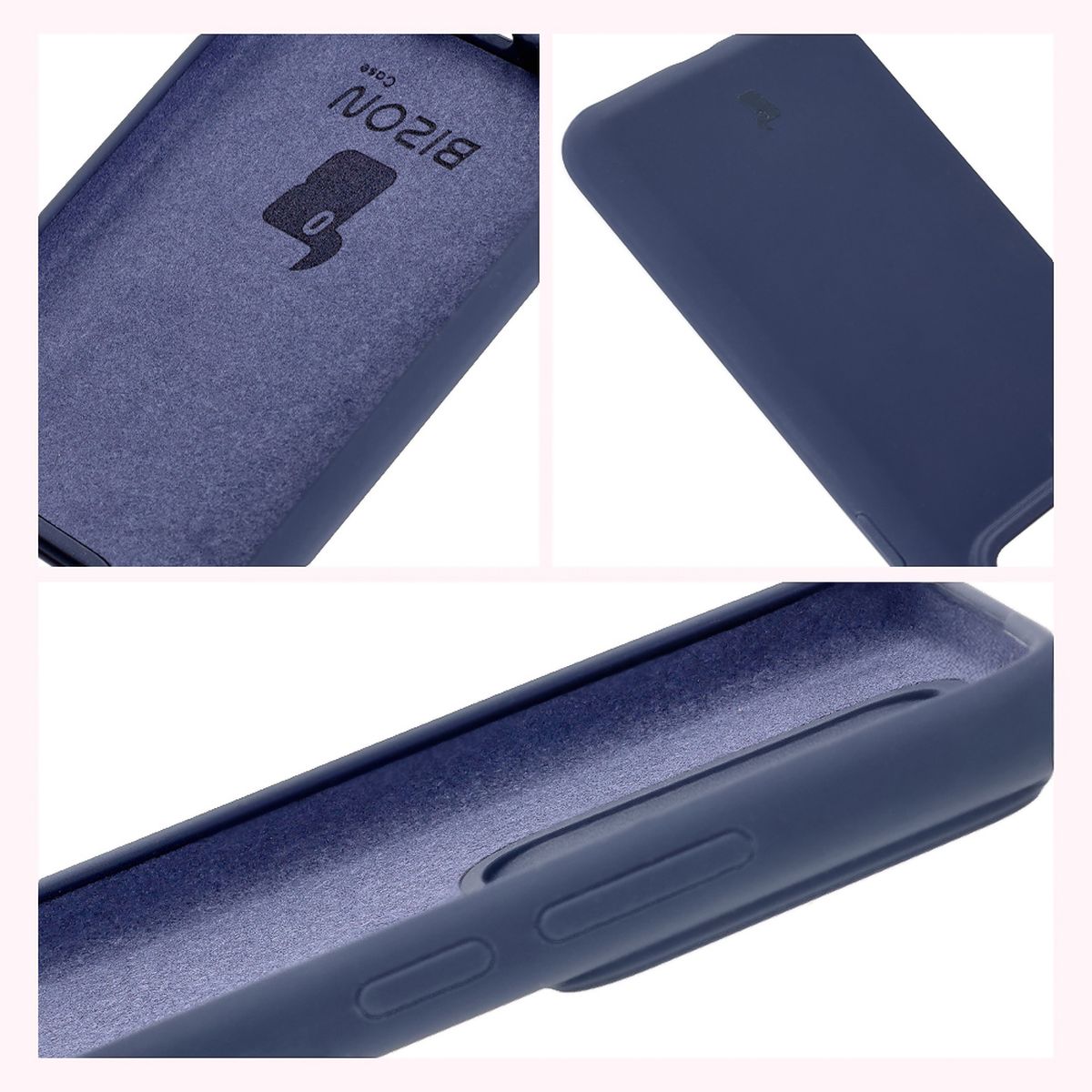 Construcția husei Bizon Soft Case: capace integrate, margini ridicate și căptușeală din microfibră