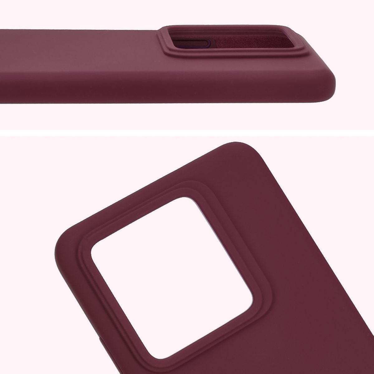 Prim-plan pe decupajul pentru lentile în husa Bizon Soft Case