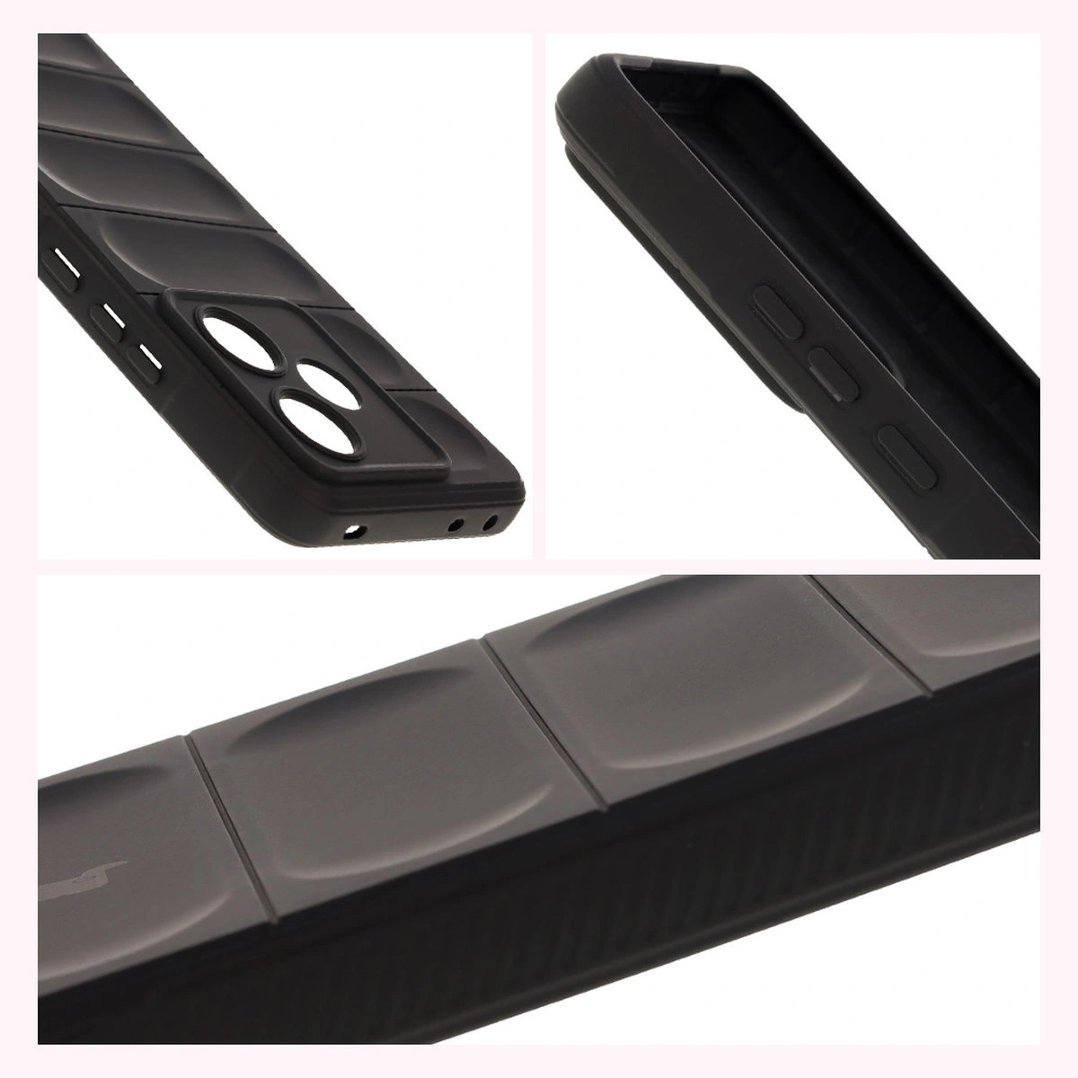 Texturované boky a vyvýšené okraje obrazovky a fotoaparátu v etui Bizon Case Tur pro Realme GT 7 / Realme GT 7T