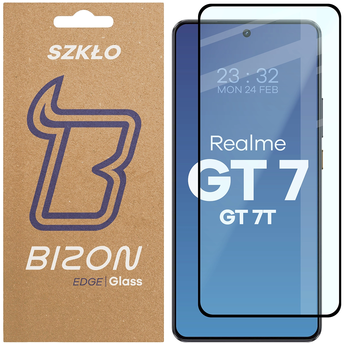 Szkło hartowane na cały ekran Bizon Glass Edge 2 dla Realme GT 7 / Realme GT 7T
