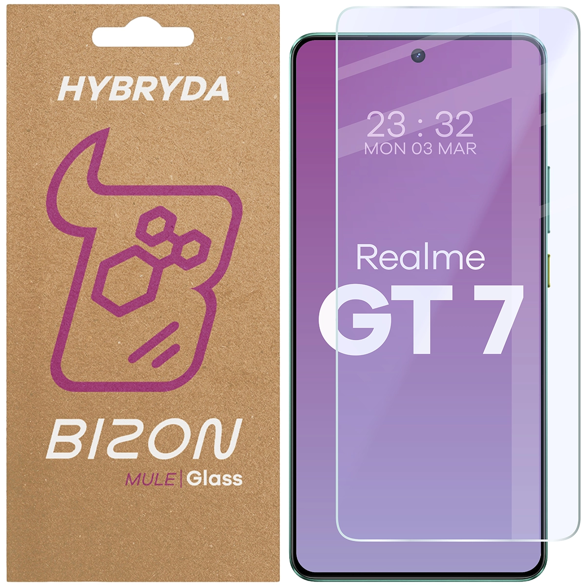 Szkło hybrydowe na ekran Bizon Glass Mule do Realme GT 7