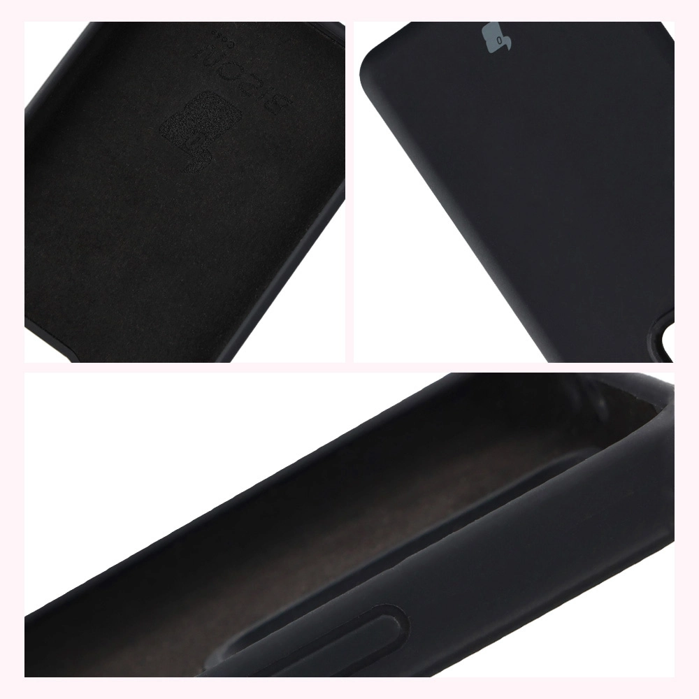 Konstrukcja etui Bizon Soft Case: zintegrowane osłony, podwyższone krawędzie i wyściółka z mikrofibry do Realme GT 7 / Realme GT 7T