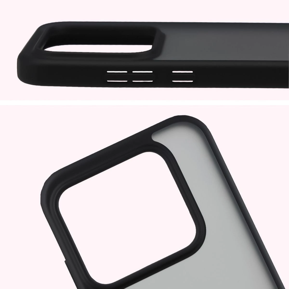 Full cutout and raised edges for the camera in the Bizon Case Angelo for Realme GT 8 Pro