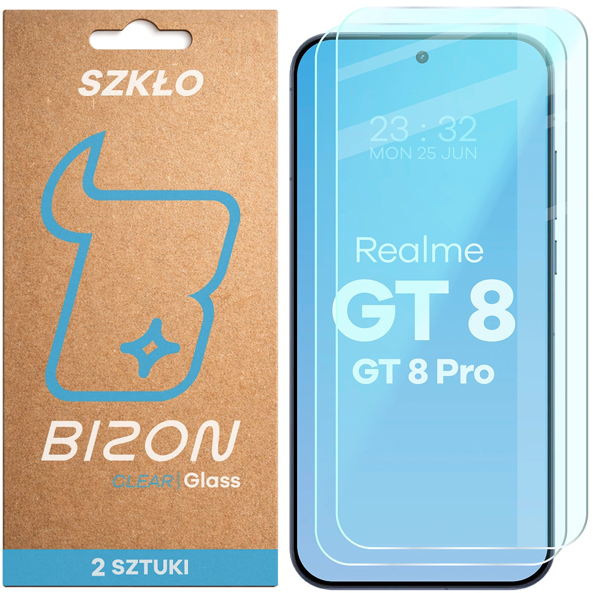 Szkło hartowane Bizon Glass Clear Duo do Realme GT 8 / Realme GT 8 Pro