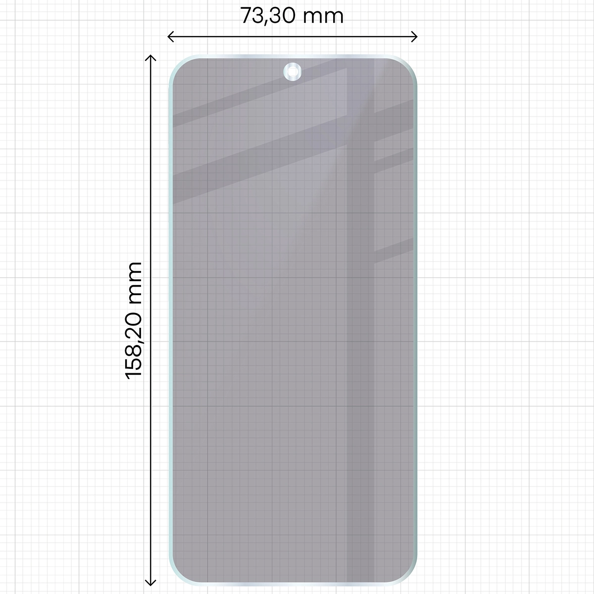 Wymiary szkła Bizon Glass Mule Shadow do Realme GT 8 Pro