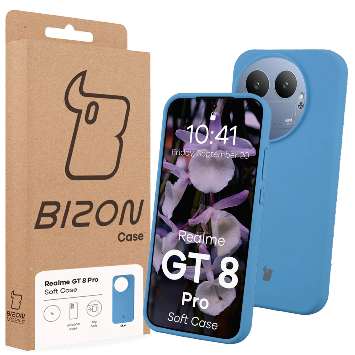 Front of the Bison Case box with a dedicated label for Realme GT 8 Pro