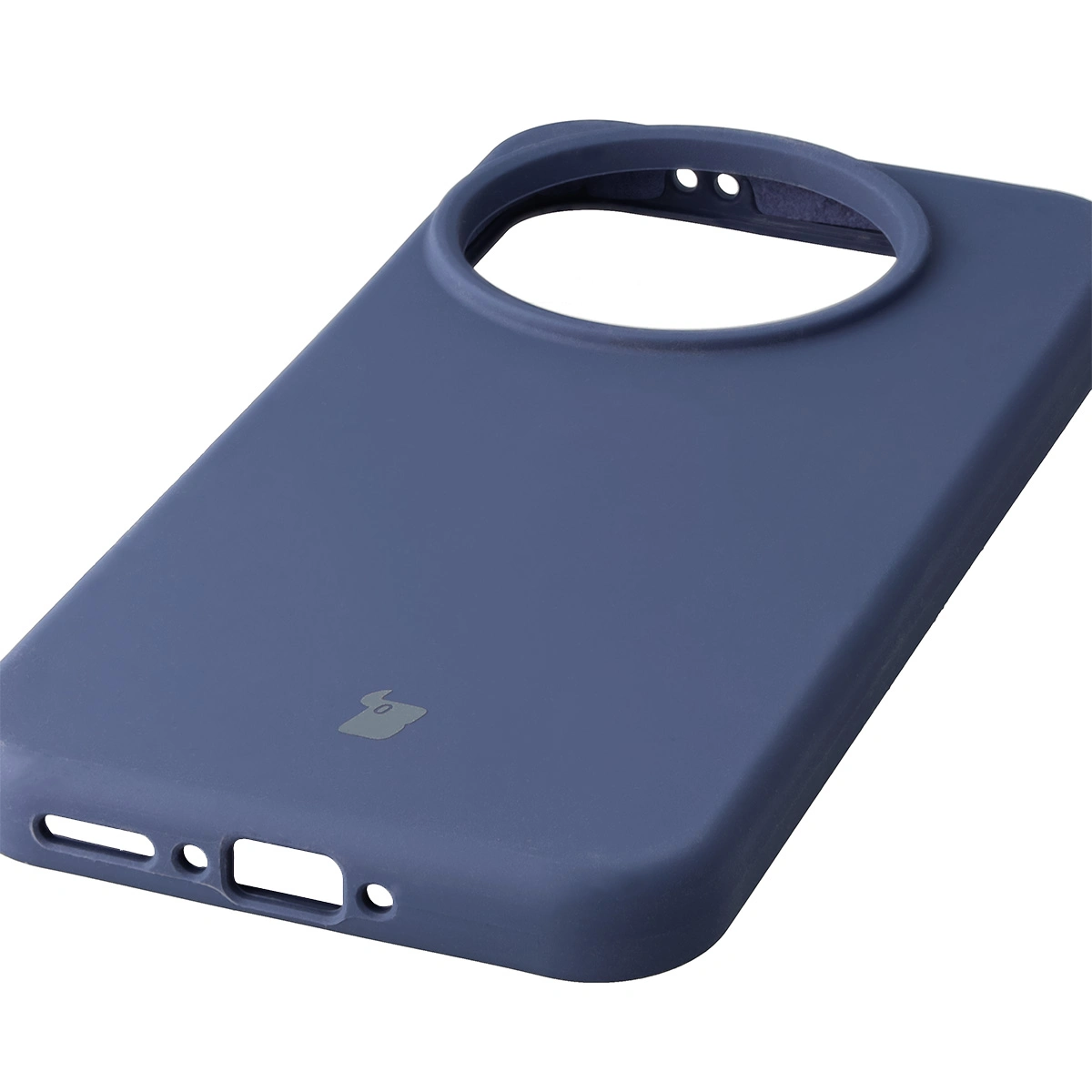 Close-up of precise cutouts and wireless charging capability in the Bison Soft Case for Realme GT 8 Pro