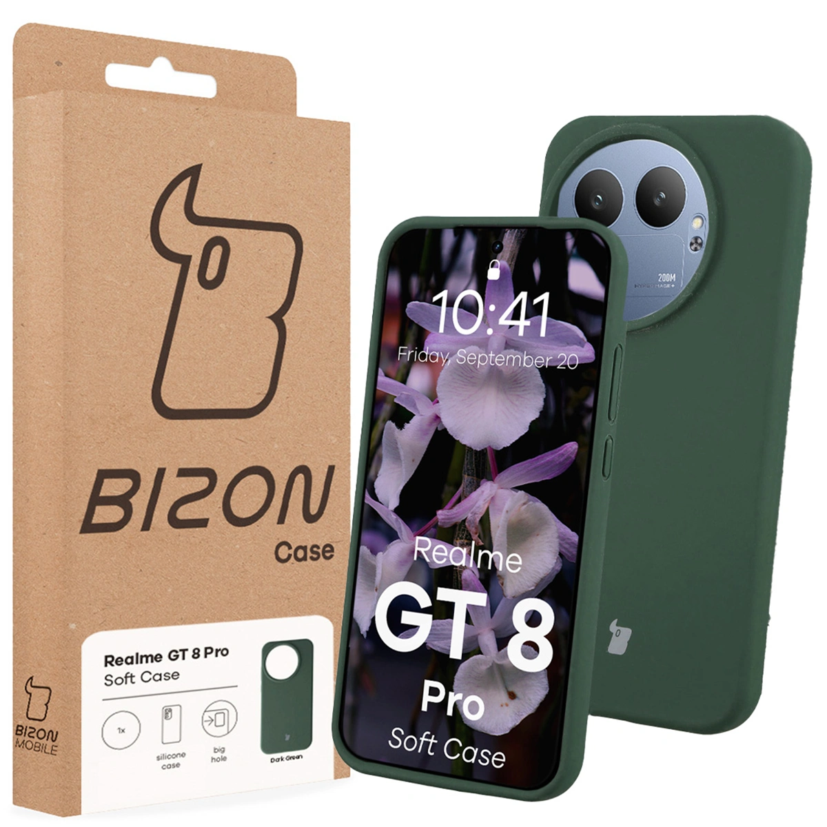 Front of the Bison Case box with a dedicated label for Realme GT 8 Pro