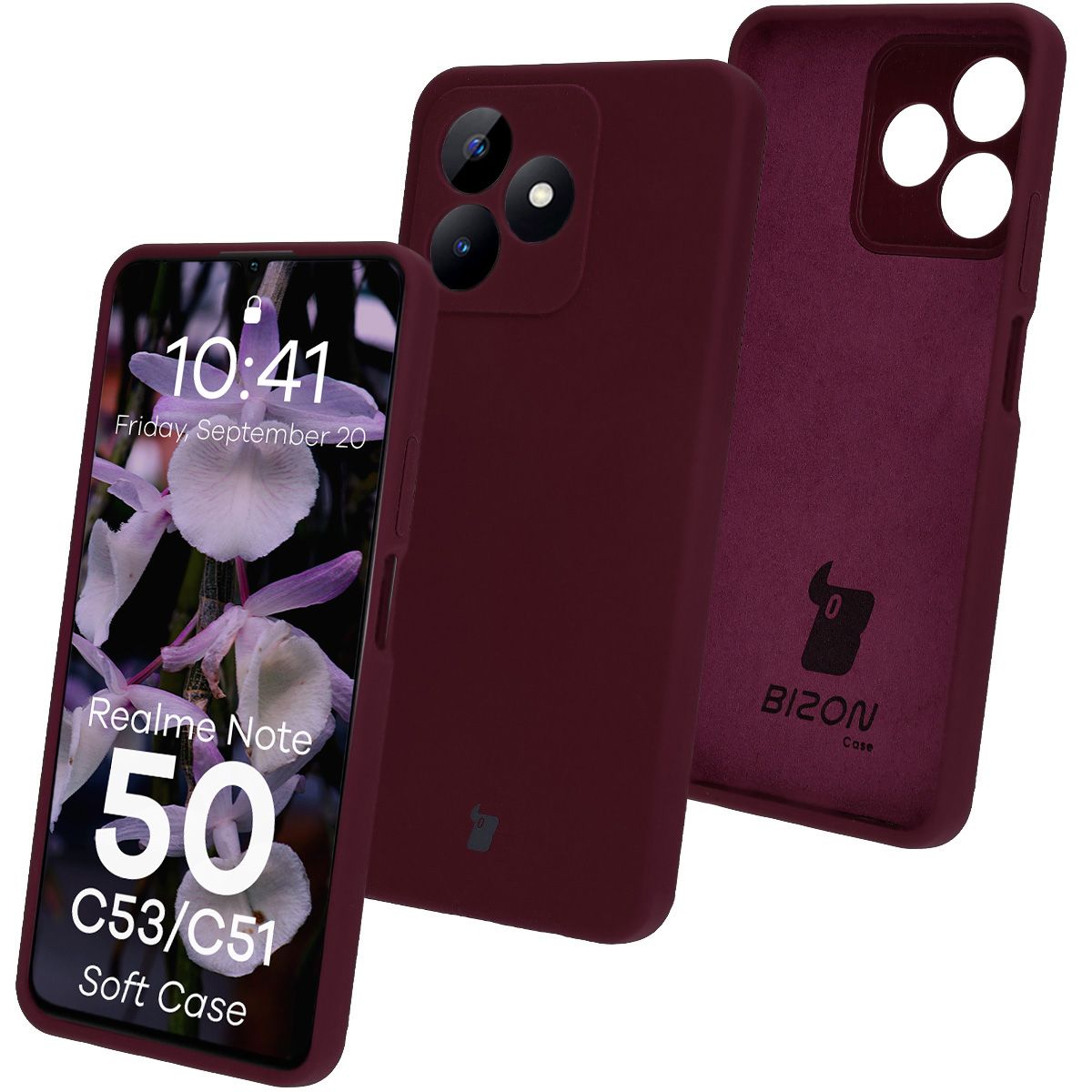 Bizon Soft Case szilikon tok a Realme Note 50 / Realme C53 / Realme C51 számára