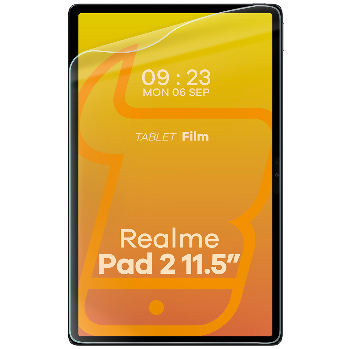 Nałożona foli Bizon Film Tab Papirus na ekran tabletu