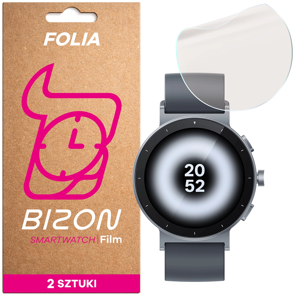Folia matowa na ekran Bizon Watch Film Matte Duo do Realme Watch S5, 2 sztuki