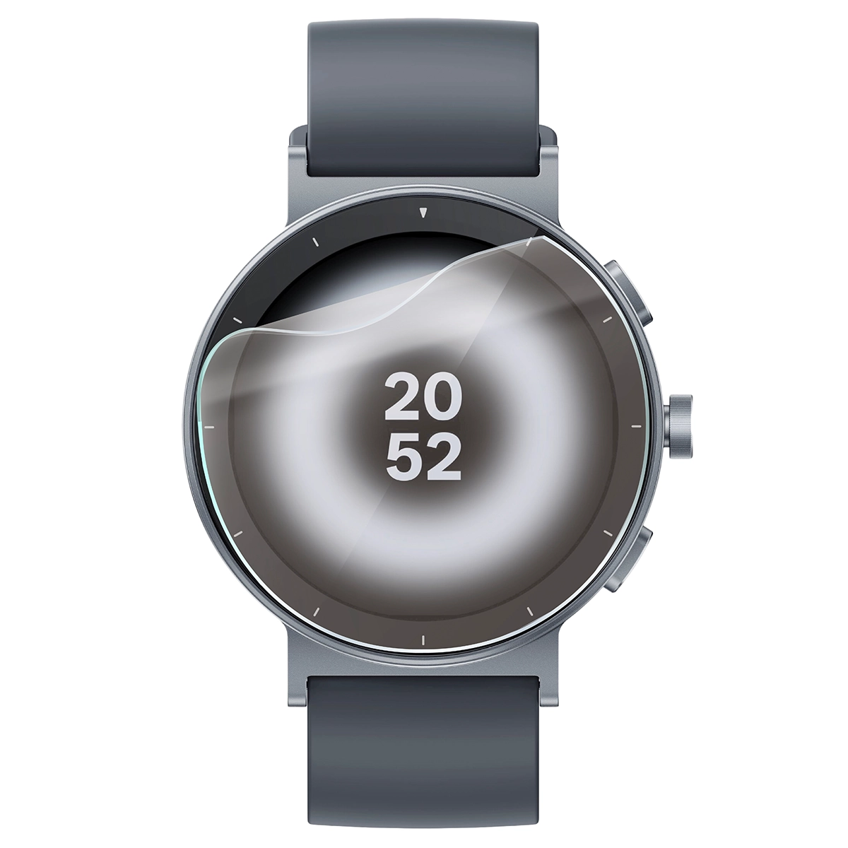 Smartwatch z nałożoną folią ochronną Bizon Watch Film Matte Duo do Realme Watch S5