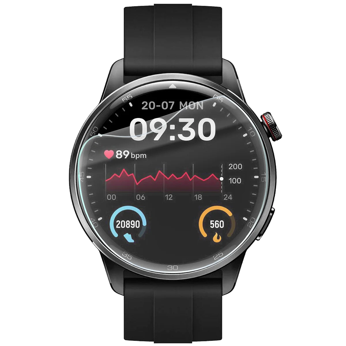Bizon Watch Film HydroFlex hydrogel film for Realme Watch S2 on the watch