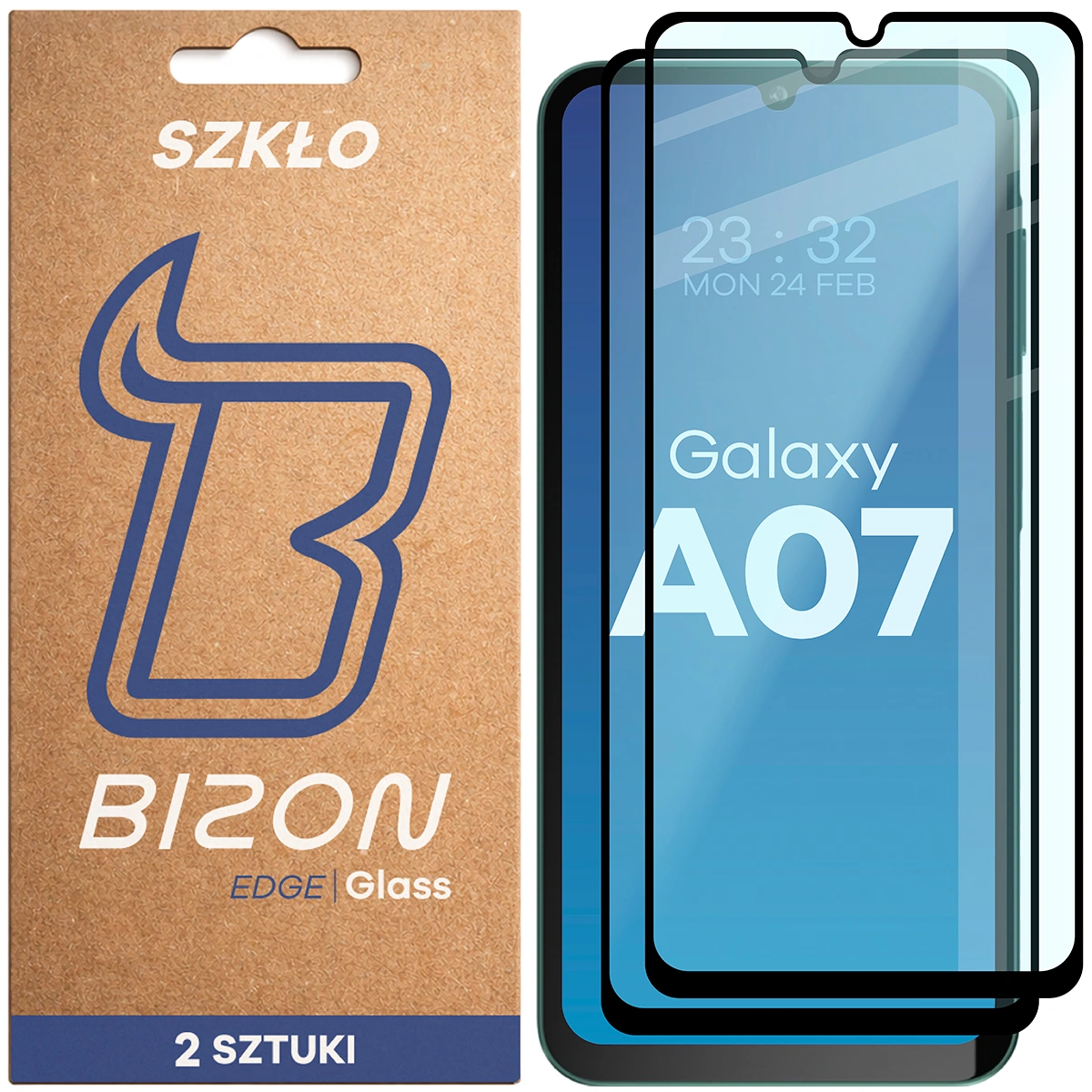 Szkło hartowane na cały ekran Bizon Glass Edge Duo dla Samsung Galaxy A07 4G / 5G