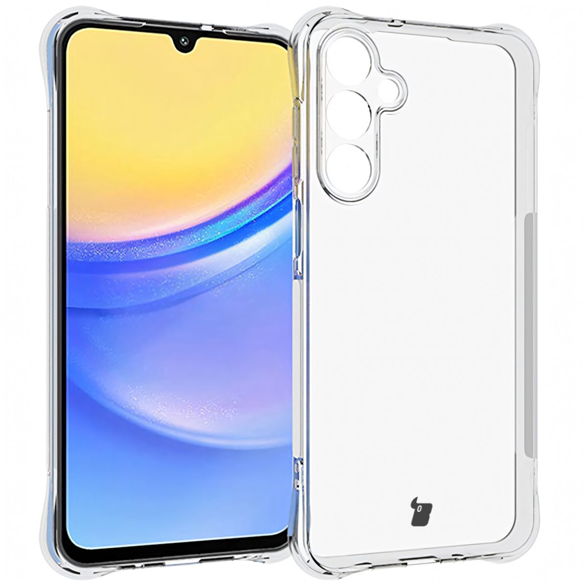Reinforced corners, raised screen edges, and textured structure in Bizon Case Salpa