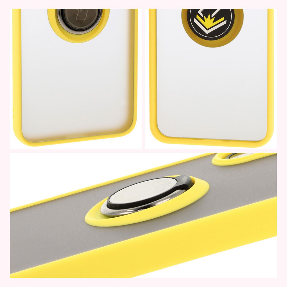 Proprietăți Bizon Case Hybrid Ring: cadru antiderapant și design mat