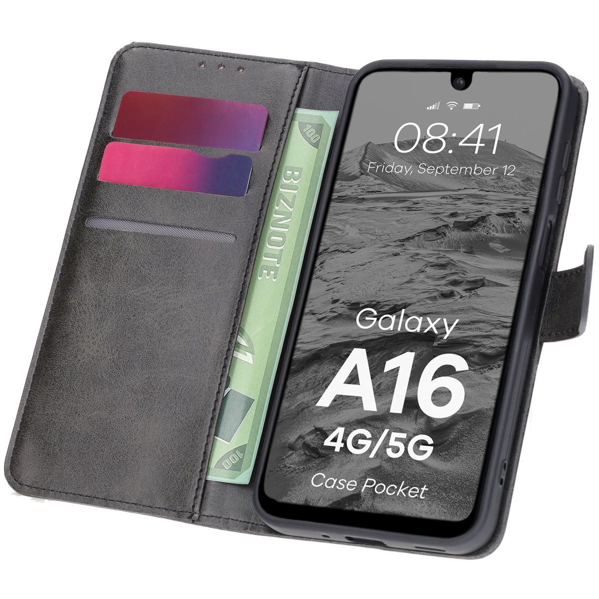Bison Case Pocket Flip Case for Samsung Galaxy A16 4G/5G
