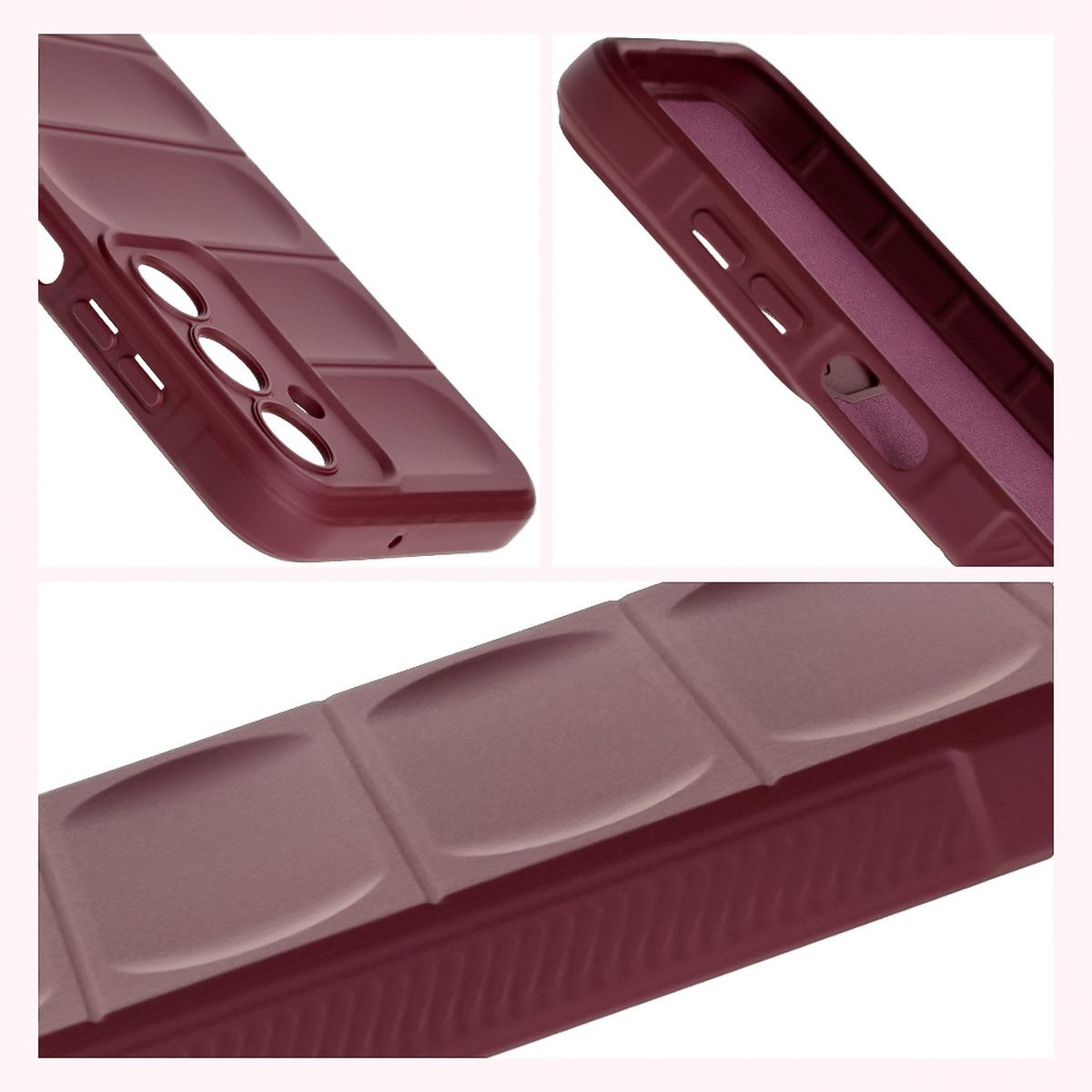 Textured sides and raised edges of the screen and camera in Bizon Case Tur